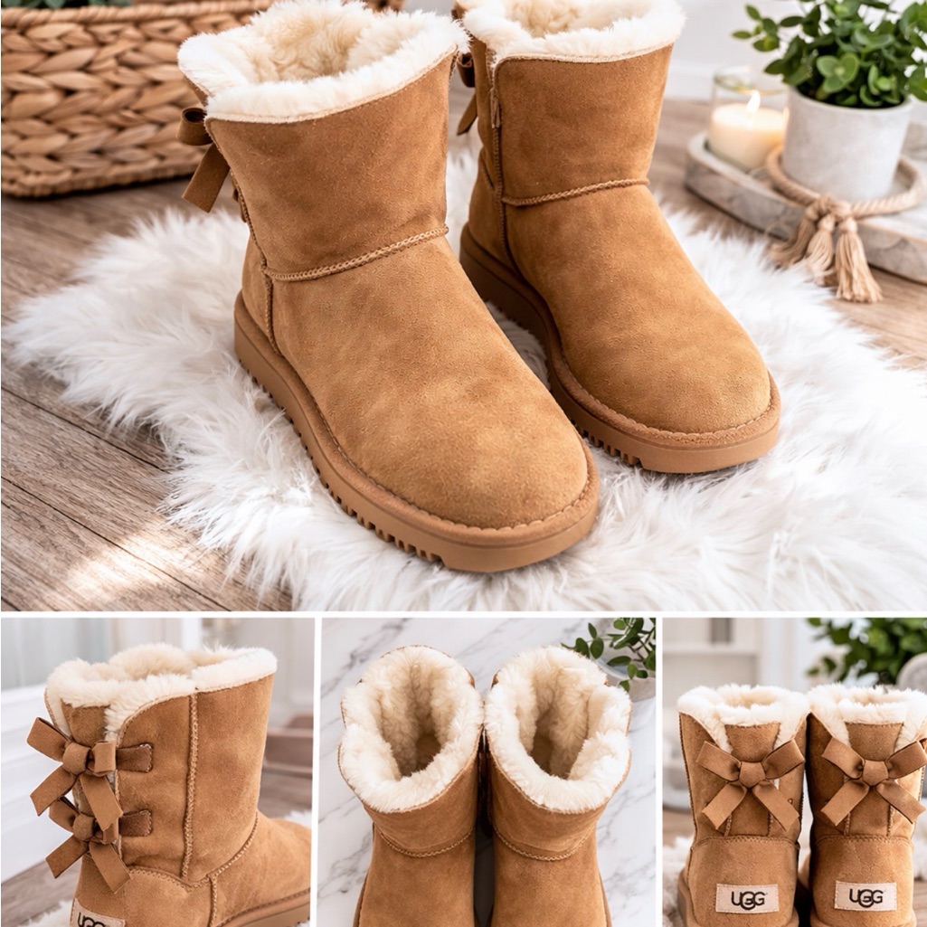 Ugg Bailey Bow Ii Boots Womenâs 10 Excellent Condition. See Pics